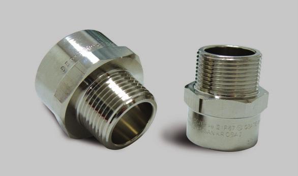 Adaptor Exd IIC/Exe/ExtD A21 OSAJ Type Flameproof & Increased Safety APPLICATION: Provides a means of connection between cable entry devices and equipment having dissimilar threads.