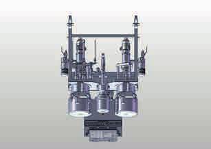 Dosing-mixing system made of stainless steel from 0-300 bar.