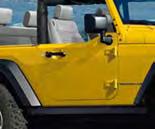 Representative vehicle/color/style shown B Wrangler 2011 2007, B 38100 Element Front Doors are made of heavy-duty tube construction.