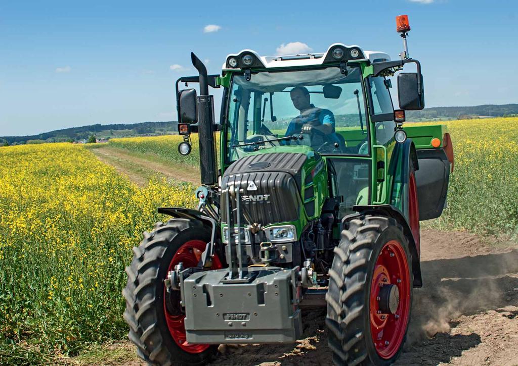 18 The Fendt 200 Vario driving 19 Stability on all paths Even at high speeds up to 40 km/h, driving is safe and comfortable in the 200 Vario.