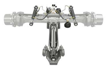 Longitudinal and lateral struts join the suspension points and keep the cab stable when turning corners or braking.