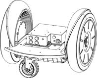The second caster wheel assembly shown here is available as an