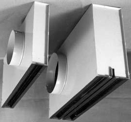 These diffusers reduce the effect of down draft at low air quantities and discharge a remarkably uniform air flow.