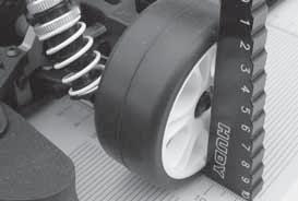 3. Look where the outer edge of each front wheels lie on the front track-width graduation marks.