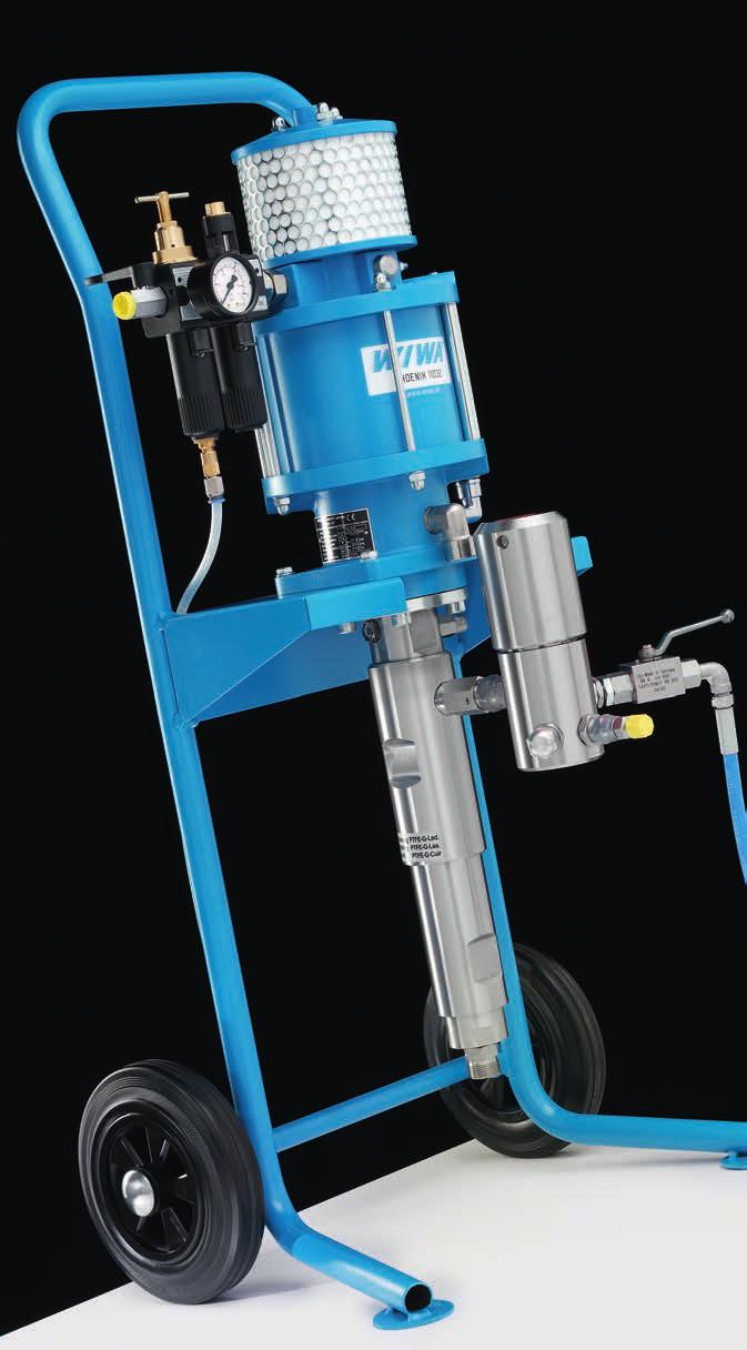 NITS FOR TRADE AND INDUSTRY THE ADVANTAGES OF THE PHOENIX SERIES Fixed, self adjusting packings. Dual action pump with a long stroke. Maintenance free, low noise compressed air engine.