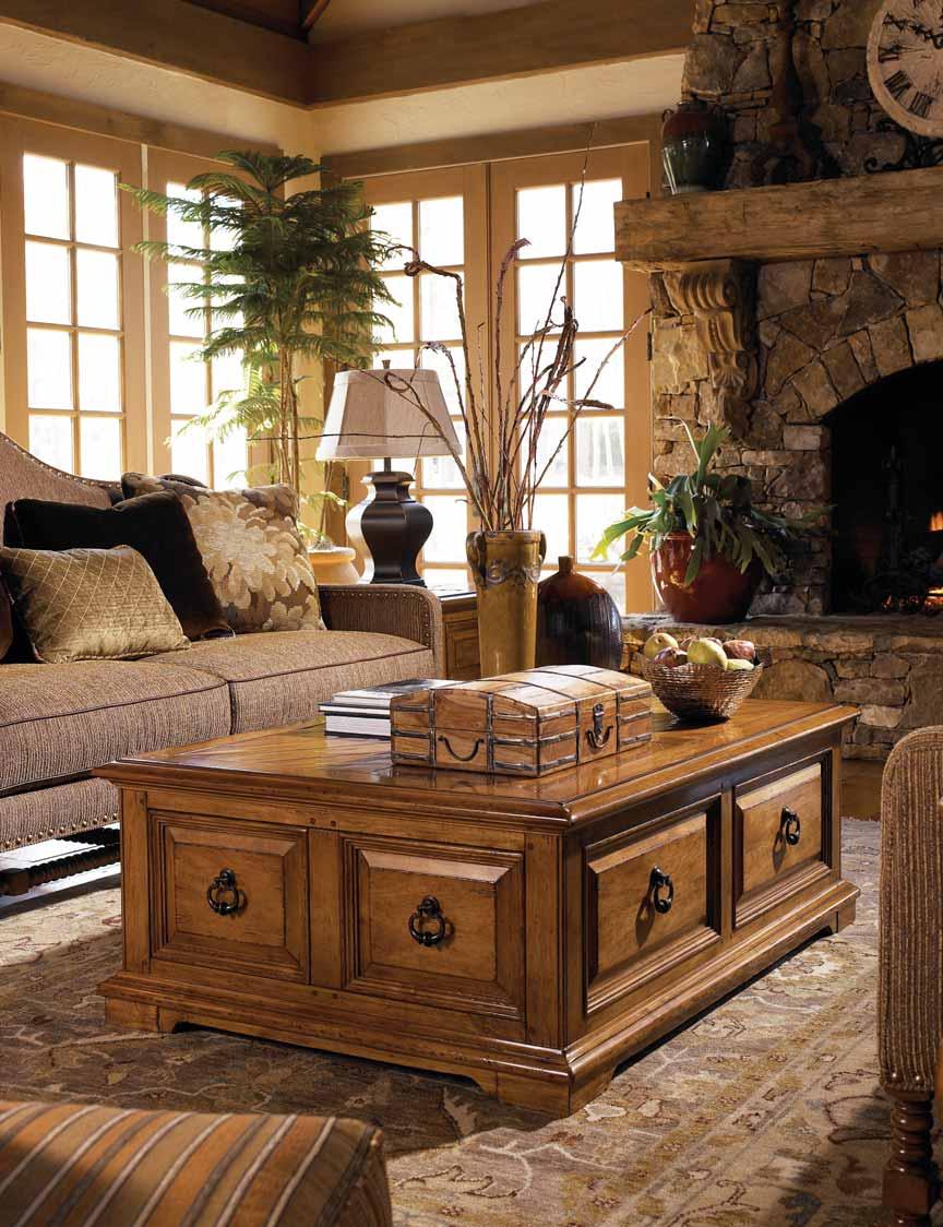 STOWE RIDGE COCKTAIL TABLE 337-953 40W x 56D x 20H in. BEALE SOFA 7142-33 83W x 43D x 49H in.