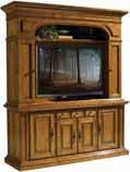 Shown on pages: 28 and 60 337-908 MONTROSE ENTERTAINMENT CONSOLE Hand-hewn top; 4 doors (interchangeable wood or speaker cloth panels in left and right doors, interchangeable wood or glass panels in