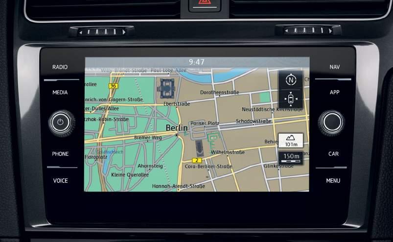 ADDITIONAL ITEMS OF STANDARD EQUIPMENT: SE NAVIGATION (OVER SE) IN-CAR ENTERTAINMENT AND COMMUNICATIONS Discover Navigation system (in addition to Composition Media system) 8.