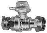 Ford Ball Meter Valves Straight Ball Meter Valves with Pack Joints B43-332W-G-NL Pack Joint for Copper or Plastic Tubing (CTS) Inlet<br by Meter Swivel Nut Valve Size Serv.