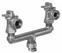 Key Valve Branch Assemblies - Continued 6-1/2" Spacing Between Centers of Angle Key Meter Valves UV13-42W-65-NL Female Iron Pipe Thread Inlet<br by Two Meter Swivel Nut Outlets Serv.