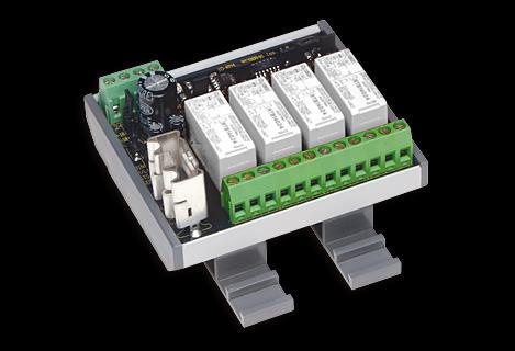 IO Input/Output Modules IO-RM4 4-Stage Relay Module Description IO-RM4 4-Stage Relay Module The IO-RM4 enables a single 0-10Vdc analogue output from a BMS controller to switch four digital outputs