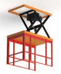 Forkable Frame By mounting the lift table on a frame or blocks as shown in red, you can then move the table easily using either a forklift or pallet truck.