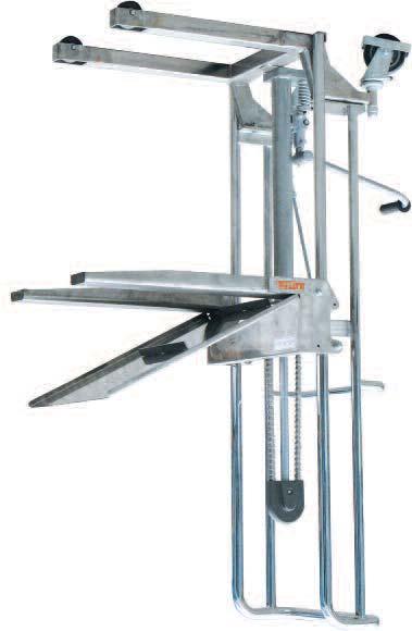 Height: 1710mm Net Weight: 85kgs Comes with a removable platform and have 2 adjustable fork tines under platform for lifting