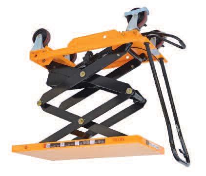 The double scissor model, gives the added advantage of elevating loads of up to a height of 1575mm.
