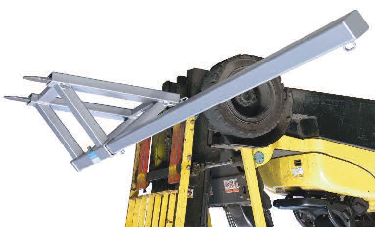 2500KG Fork Spreader Safely pick up extra wide or flexible loads without the risk of damage to products such as plasterboard, roof sheeting, timber, plastic tubing etc.