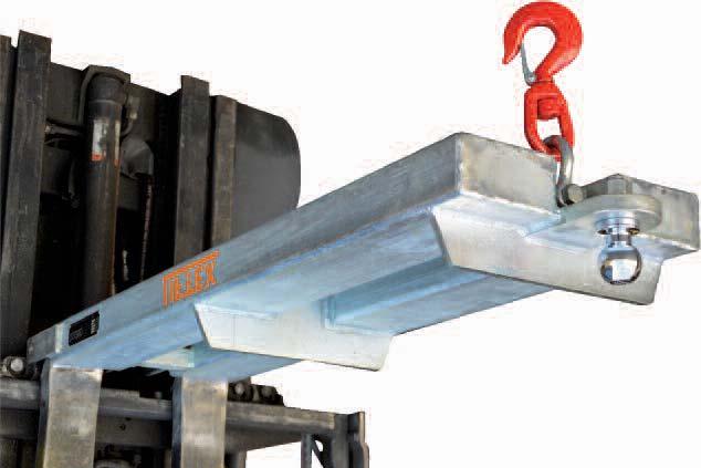 10 Tonne Fixed Short Jib This 10000kg short fixed jib is designed for larger forklifts and is the largest capacity short jib in our range. It has a 2.0 metre reach when fully extended.