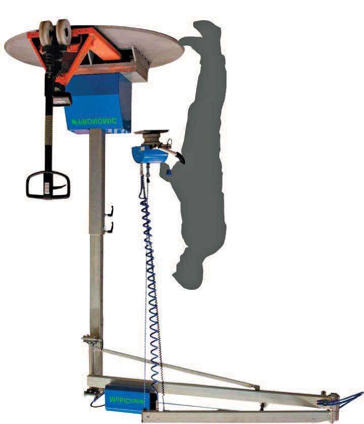 MobiCrane Portable Vacuum Lifter Made in Sweden MobiCrane is designed for mobile and fixed overhead handling of sheet material, sacks, boxes and bespoke products up to 85kg using a range of lifting