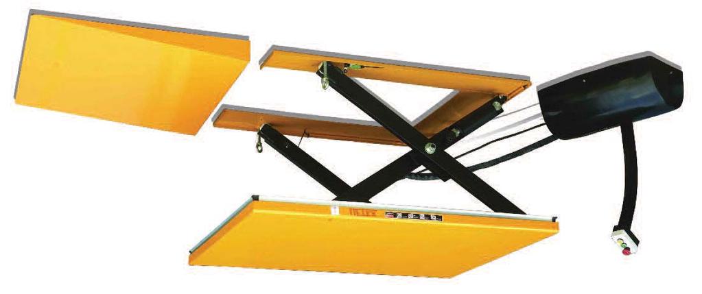MATERIALS HANDLING EQUIPMENT Using pallet lift tables elevates pallets to the optimum lift height reducing the risk of