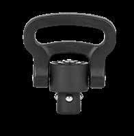4 ounces and is about half the weight of similar steel QD sling swivel