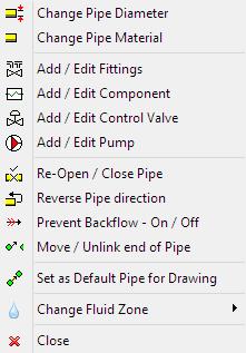 38 Pipe Flow Expert Quick Start Guide Group Update of Components: Once the performance data for a component on an individual pipe has been entered the component data can be copied to other pipes.