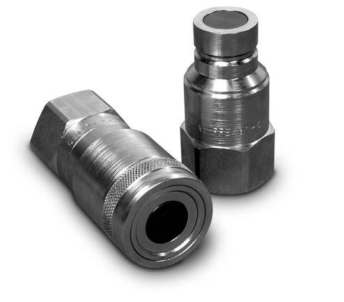FFE49 Series F l u s h F a c e, N o n - S p i l l Q u i c k C o u p l i n g s s FFE49 Series is a non-spill, push-to-connect, fluid transfer quick coupling designed for use with most industrial
