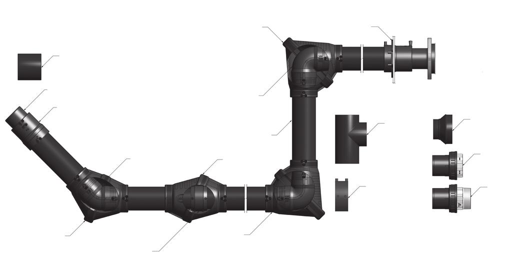 4" Secondary Contained Pipework System 305-125-110TP-U G3-125-110-U 10.