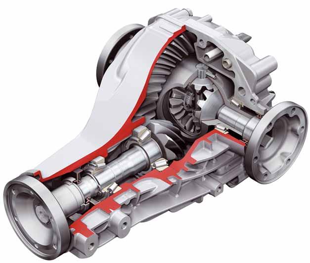 Rear axle drive 0BC/0BF/0BE Conventional rear axle drive/sport differential All engine versions except the 4.