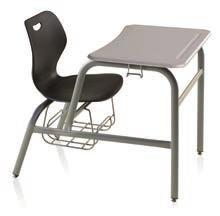 Two-Student Desk Contemporary style supports teamwork and provides supplemental computer