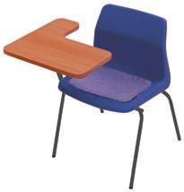 Lecture Seating Nina With Lecture Tablet Modern chair with lovely shapes available in four coloured options.