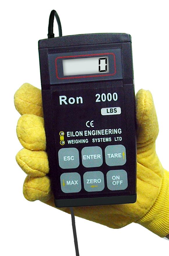Ron 000 Hook Type Crane Scale with Remote Indicator Exceptionally small dimensions enable minimum headroom loss. For example: Height of the t load cell is 3.