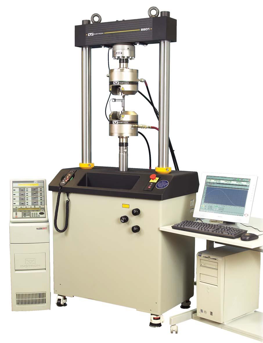 8801 Series - Versatile Fatigue Testing in a Compact System The Instron 8801 series of servohyraulic testing systems have been evelope to meet the challenging emans of a varie range of both static an