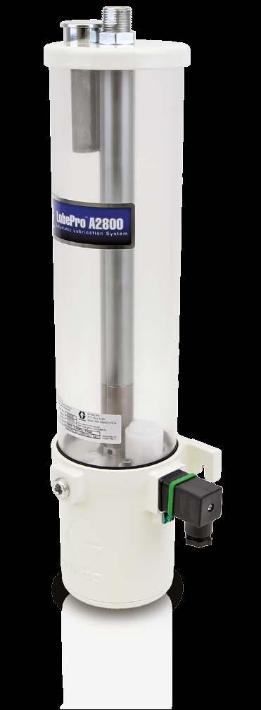 LubePro Vertical Pumps A2800 and A2900 High-strength, shatter-resistant reservoir Utilizes a high-quality, polycarbonate reservoir Self-venting pump Integrated vent automatically relieves pressure on