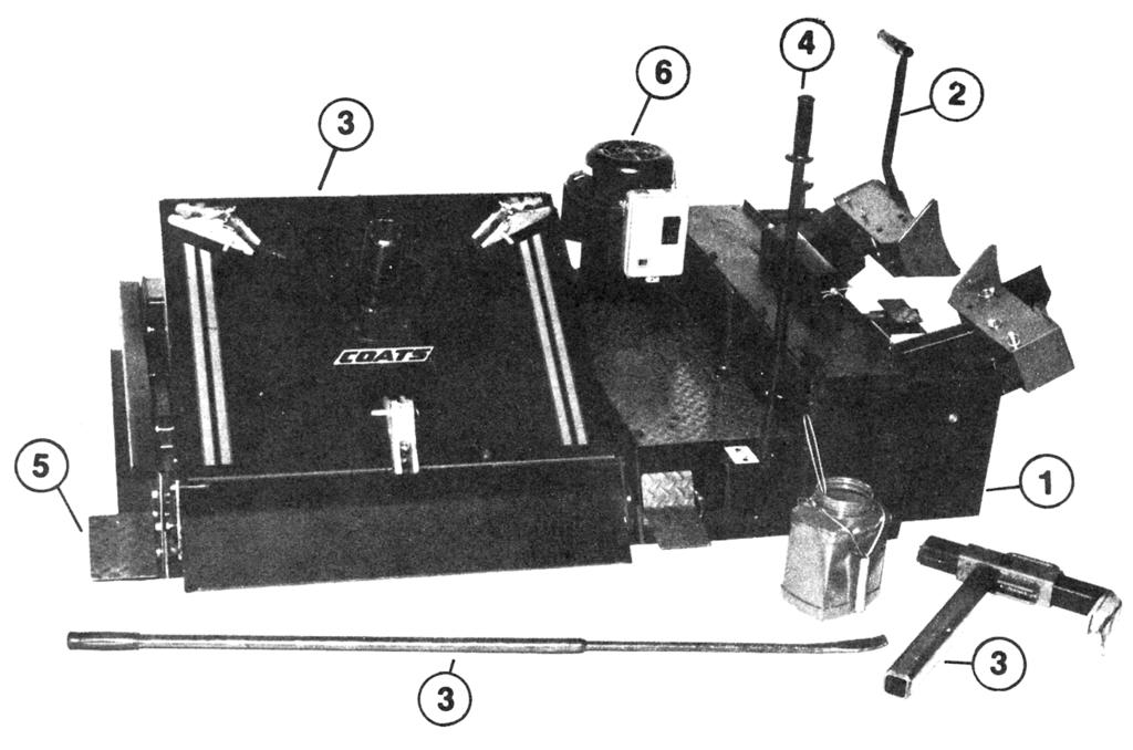 Table of Contents Detail Page Description 1 4 Chassis 2 5 Bead Loosener 3 6-7 Working Table 4 8 Air Circuit