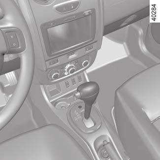 AUTOMATIC GEARBOX (3/4) Vehicles not fitted with traction control: on a slippery surface or surface with a low level of adhesion, change to manual mode and select second gear (or even third) before