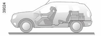 Transporting objects in the boot (1/2) Always position the objects transported so that the largest surface is against: the rear bench seatbacks, for normal loads (eg: A); A the front seats when the