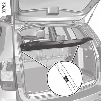 Gently lift the parcel shelf 2 and pull it towards you, holding it at each end. To refit, proceed in the reverse order to removal.