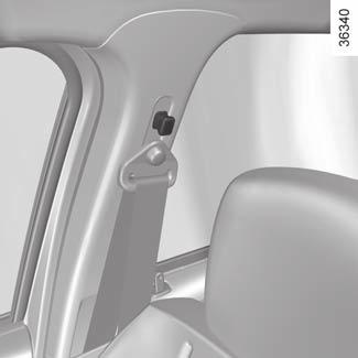 SEAT BELTS (2/4) 6 3 To fasten 4 5 Unwind the belt slowly and smoothly and ensure that buckle 4 locks into catch 6 (check that it is locked by pulling on buckle 4).