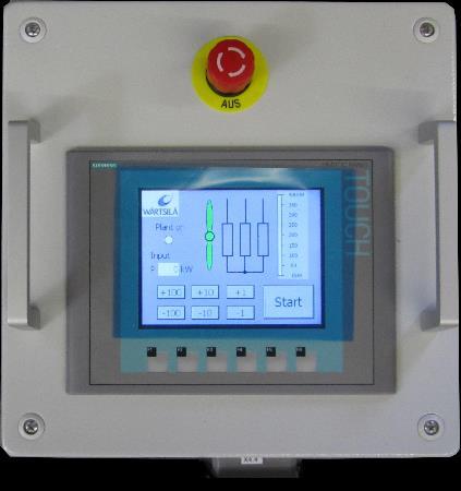 The panel are mounted optionally in the front door of the control cabinet or delivered as remote control with 50m cable.