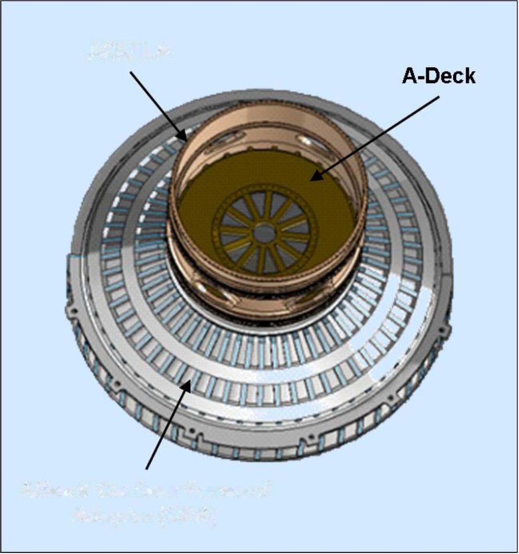 AQUILA The AQUILA is a flexible stack of ring adapter segments that provide an interior volume below the primary payload (Figure 7), and is designed to accommodate various auxiliary payload types