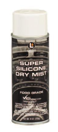 (340 g) 09355X50094 SUPER SILICONE WET MIST Food Grade, H1 This NSF-certified silicone spray offers a high delivery, water-like mist that leaves a
