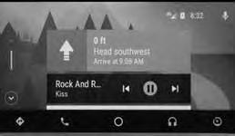 The Android Auto top menu screen will appear, and the Android functions displayed on the screen can be operated by the in-vehicle system.