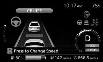 3 PROPILOT ASSIST SYSTEM DISPLAY 4 AND INDICATORS 5 Set vehicle speed indicator Displays the speed set by the driver.