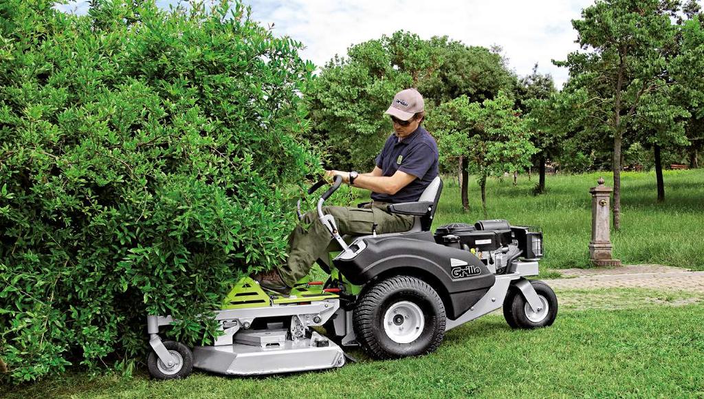 A front cutter deck allows greater visibility over the working area The FX 27 is a front deck mower but with all
