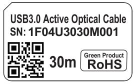 10. Label 1 USB3.0 Label: Label size : 15.8mm 