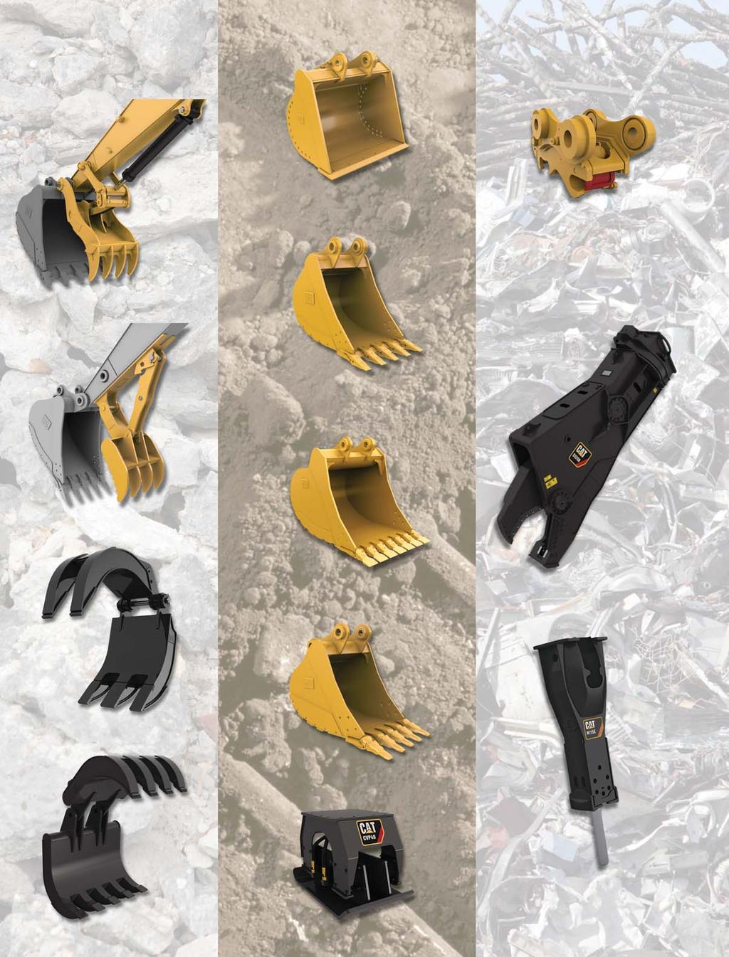 DIG & PACK GRAB, SORT, LOAD SWAP TOOLS Ditch Cleaning and Tilt Buckets Pin Grabber Coupler Pro Series Hydraulic Thumbs CUT, CRUSH, BREAK & RIP General Duty Buckets Stiff