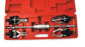 1550 FLANGE-TYPE PULLER SET Two yoke sizes and 4 sets of side screws for all types of pulling jobs.