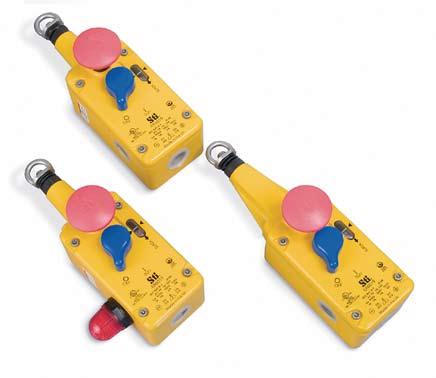 C R US Conforms to EN418, EN292, ISO/IEC1850, EN0947-5-1 UL and C-UL listed ER019 Combination Rope and Push-Button Actuated Emergency Stop Switch Long rope spans of up to 75 m (24 ft.