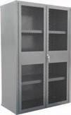 Overall height - 74" Powder coated gray finish. Extra Shelf - Code RT Model DL Shown Model DL - Solid Doors WxL Cat. Wgt. (in) No.