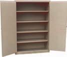 Model BR Putty Powder Coat Finish - Code AP Extra shelves - Code PS Optional Putty Color Shown Doors are double walled, 14 gauge outside & 18 gauge inside.