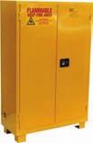 Tower Safety Flammable Cabinets (Cans) - 3 Door Types Models FM, FS & FF - manual, bi fold & self close doors with double wall cabinets to contain flammable liquids in protected storage with floor